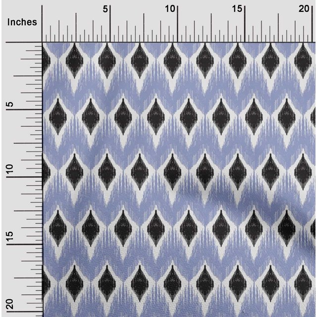 oneOone Polyester Lycra Fabric Geometric Ikat Print Sewing Fabric BTY 56 Inch Wide