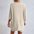 thumbnail image 4 of Mikilon Pyjama Décontracté pour Femmes, Ensemble de Sommeil d'Été, Confortable, Version Ample, Col Rond, Ensemble Deux Pièces, Manches Courtes, Blouse/chemise à Col Rond, Kaki, M, 4 of 6