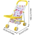 thumbnail image 4 of LAICAIW Poussette pour Poupée, Poussette Réaliste pour Poupée, Poussette pour Poupée Pliable pour Enfants, Poussette Pliable pour Poupées, Jouets de Jeu d'Imitation pour Enfants, Poussette de Jeu avec Poignée Confortable, 4 of 7