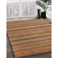 thumbnail image 2 of Ahgly Company Tapis d'Intérieur Carré Abstrait Marron Sienne Foncé, 5 Pieds Carré, 2 of 6