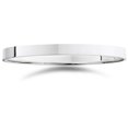 thumbnail image 1 of 2mm Flat 14K White Gold Stacker Wedding Guard Ring Band, 1 of 2