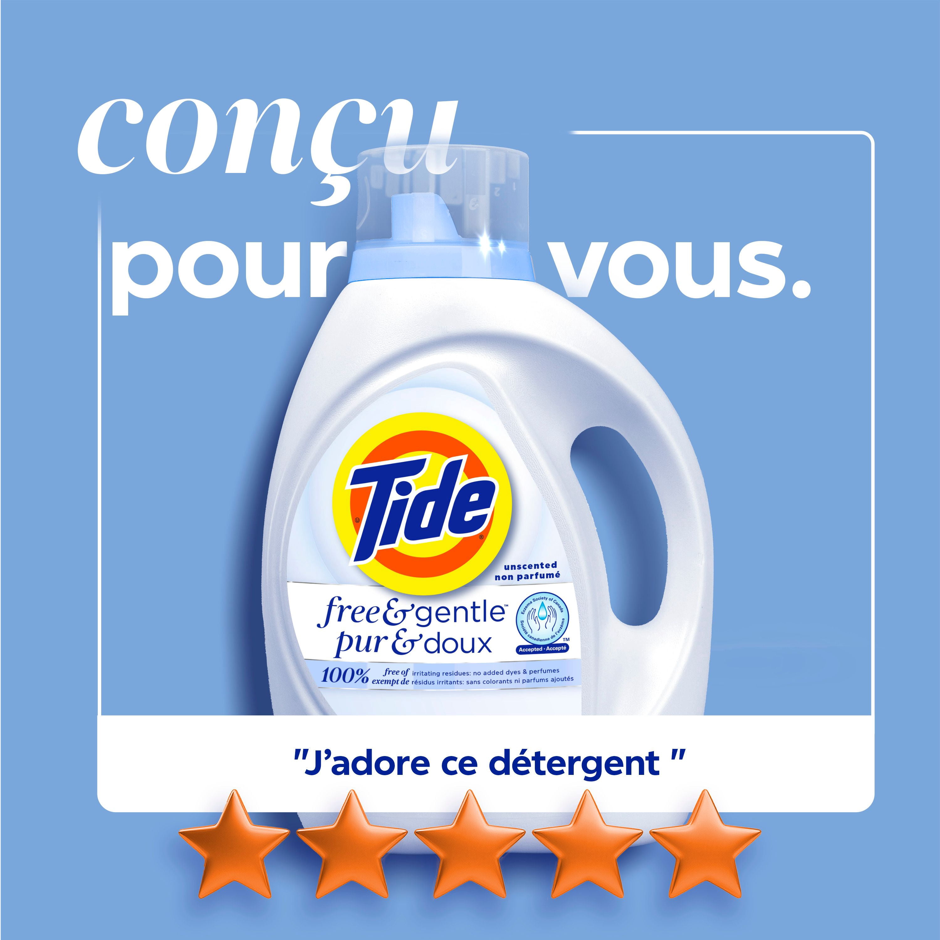 Tide Pur & Doux Détergent à Lessive Liquide, Tide Détergent à Lessive, Détergent à Lessive Propre, 1 Litre, 25 Brassées
