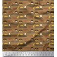 thumbnail image 1 of Soimoi Moss Tissu Georgette Traîneau, Pain & Hot Dog Imprimé par Yard 42 Pouces de Large, 1 of 3