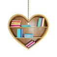 thumbnail image 2 of Cqxid Hangs Under $5 Book Lovers Heart Decorations Reading Books Christmas Decorations Librarian Books Decorations Books Stack Pendants, 2 of 7