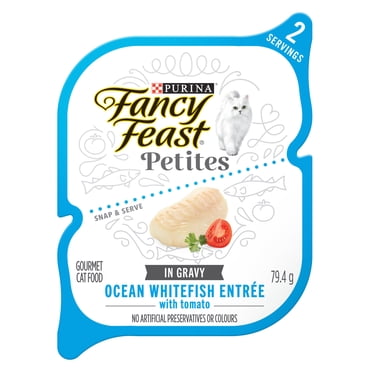 Fancy Feast Petites Ocean Whitefish Entrée with Tomato in Gravy, Wet Cat Food 79.4g