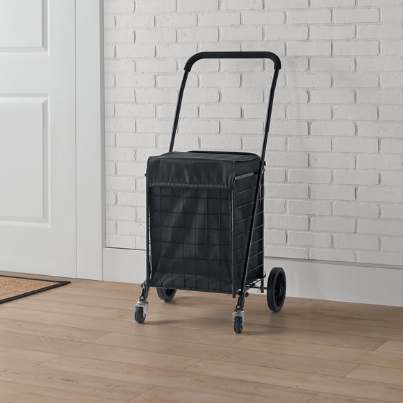 Mainstays Chariot de courses robuste en métal avec doublure en polyester