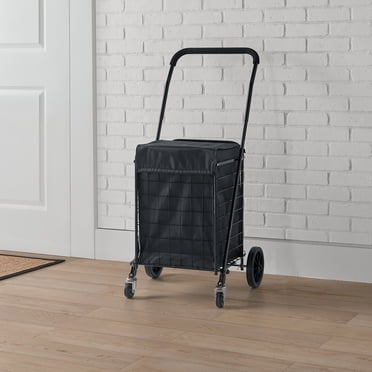 Mainstays Chariot de courses robuste en métal avec doublure en polyester