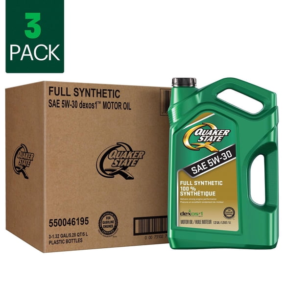 Quaker State Full Synthetic 5W-30 Motor Oil, 5 Litre (3 pack)