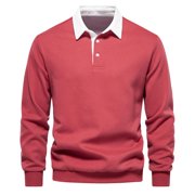 Men's Long Sleeve Lightweight Buttons And Lapels Hoodies Sweatshirt Tops Sweat Shirts Mens Hoodie Men Full Zip Cute Sleeve Long Workout Shirt Sweatshirts Zip Hoodie Sand Sweatshirt Winter Fashion Men