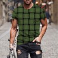 thumbnail image 1 of Qertyioot Hommes Imprimer Manches Courtes Col Rond T-shirt Casual Mode Manches Courtes Dégagement, 1 of 5