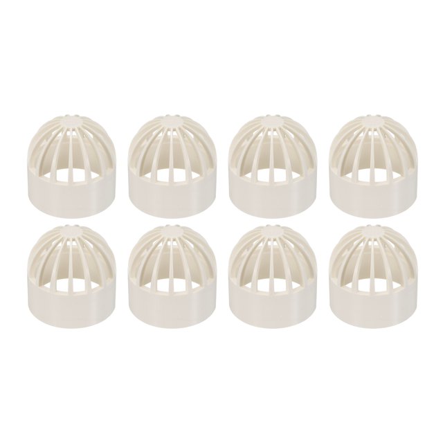 Uxcell Bouchon Perméable Couverture de Poisson 2 Pouces (50mm), 8 Pcs Protection Aquarium, Blanc