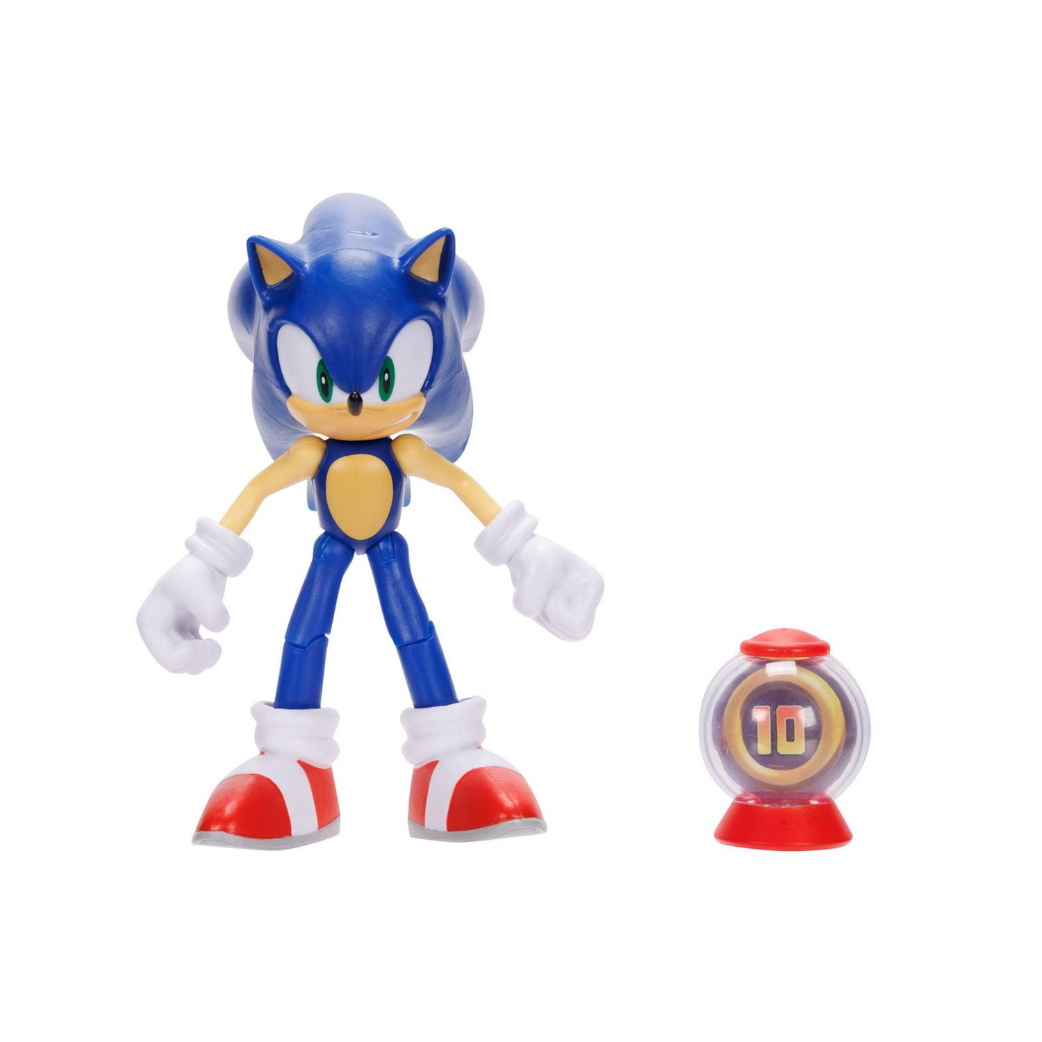 Figurine Sonic de 4 pouces – Sonic avec boite a objet super anneau