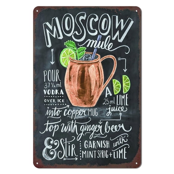 Plaque en Tôle Métallique Vintage pour Bar, Déco Murale Rétro de Cocktail, Panneau Mural de Grotte pour Homme