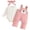 Pink, variant on Ymyiu Baby Girl Coming Home Outfit Baby Girl 3-Piece Outfit Set: Soft Infant Romper + Comfy Toddler Pant + Cute Headband (Pink,0-3 Months)