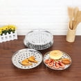 thumbnail image 3 of Stainless Steel Steamer Tray Rack Plate Steam Cooking 3 Stands Round Type 18-30, 3 of 11