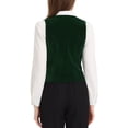 thumbnail image 3 of INSPIRE CHIC Gilet de Complet en Velours pour Femme Rétro Sans Manches Steampunk Blazer CHIC Gilet L Vert Foncé, 3 of 6