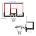 thumbnail image 4 of Soozier 43'' Wall Mounted Basketball Hoop Mini Hoop for Indoor and Outdoor Use, 4 of 9