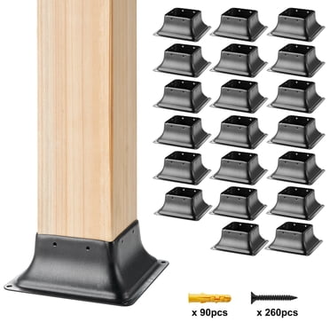 20Pcs 4x4 Post Base Brackets Heavy Duty for Standard Wood Post Anchor