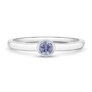 925 Sterling Silver Simulated Citrine Birthstone CZ Ring For Little Girls Size 3