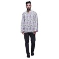 thumbnail image 1 of Atasi Kurta Traditionnel en Coton Imprimé à Col Mandarin pour Hommes Chemise Décontractée, 1 of 5