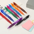 thumbnail image 4 of Uxcell 6Pcs Erasable Gel Pens, 0.5mm Retractable Fine Point Heat Erasable Marking Pen Smooth Writing Fabric Markers for Sewing Drawing Writing Planner, Sky Blue Ink, 4 of 7