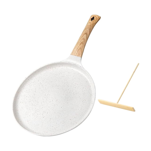 yuksok Nonstick Crepe Pan Aluminum Alloy Cookware Multipurpose for Home Roti Indian White