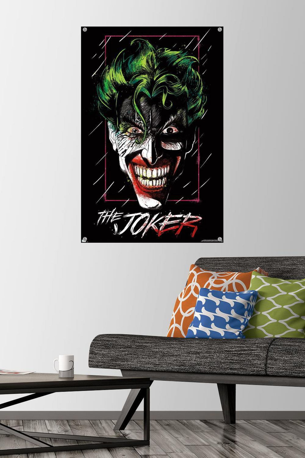 DC Comics - The Joker - Up Close Wall Poster, 14.725" x 22.375"