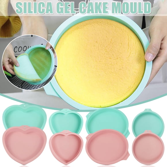 Iumwxz Kitchen Gadgets 6“8'' Cake Bread Mould Bakeware Pans Baking Kitchen Utensil Set Green Silicone 50% Off Clear