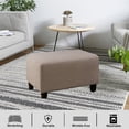 thumbnail image 3 of Rectangle Storage Stool Slipcovers Footstool Slip Covers Footrest Sofa Cover L Brownness, 3 of 8