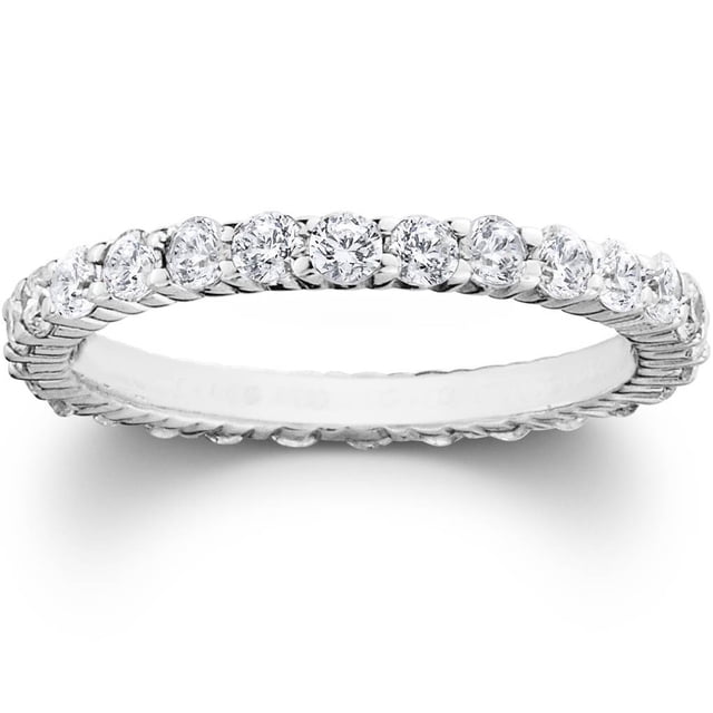 Bague de Mariage Éternité en Diamants 1 Ct en or 14 K Blanc, Jaune Ou Rose
