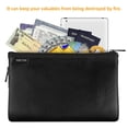 thumbnail image 4 of Yeacher Small Fireproof Money Bag Fire and Water Resistant Expandable Document Bag Storage Pouch with Zipper for A5 File Document Cash Jewelry Passport, 4 of 8