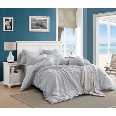 Swift Home Ensemble de housse de couette uni prélavé 100 % coton