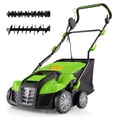 thumbnail image 1 of IRONMAX 16-Inch Electric Dethatcher & Scarifier 15A 2-In-1 Lawn Dethatcher Green, 1 of 1
