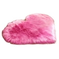 thumbnail image 2 of 1 Pc Heart Shaped Rugs for Bedroom,Fluffy Faux Fur Rugs,Small Size for Room Decor Sofa Floor,15 X 19 Inch,Hot Pink, 2 of 9