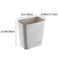 thumbnail image 3 of TopLLC Garbage Can, Trash Can, Kitchen Trash Can Rectangular Open Top Waste Bin Suitable For Home Bathroom Kitchen Bedroom Office Waste Bin Modern Design Plastic Waste Bin rubbish bin, 3 of 7