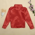 thumbnail image 4 of Boys Tops Sparkly Sequins Dance Long Sleeve Button Down Shirt for Jazz Performance Apparel, 4 of 7