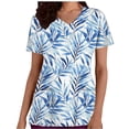 thumbnail image 1 of RXMEKW Robe d'Infirmière pour Femmes, Col en V à Manches Courtes avec Poche et Imprimé de la Saint-Valentin, Haut d'Uniforme Médical Décontracté pour Usage Quotidien, 1 of 5