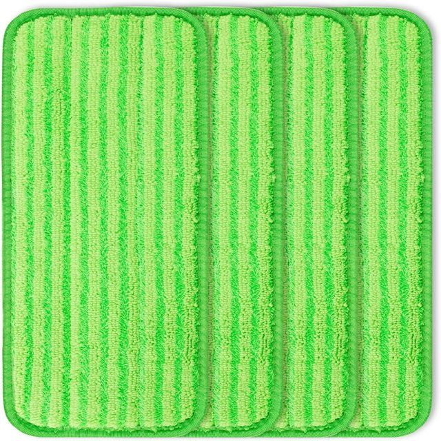 CUITING 4Pcs Reusable Refills Pad Compatible for Swiffer Wet Jet Mops Microfiber Floor Pads Refill for Swiffer Spray Wet Mop