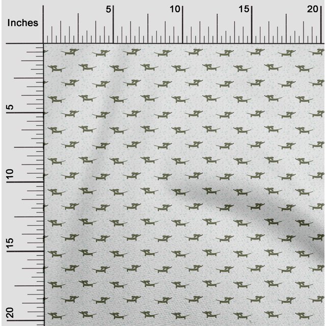 oneOone Polyester Lycra Fabric Dachshund Dog Decor Fabric Printed BTY 56 Inch Wide