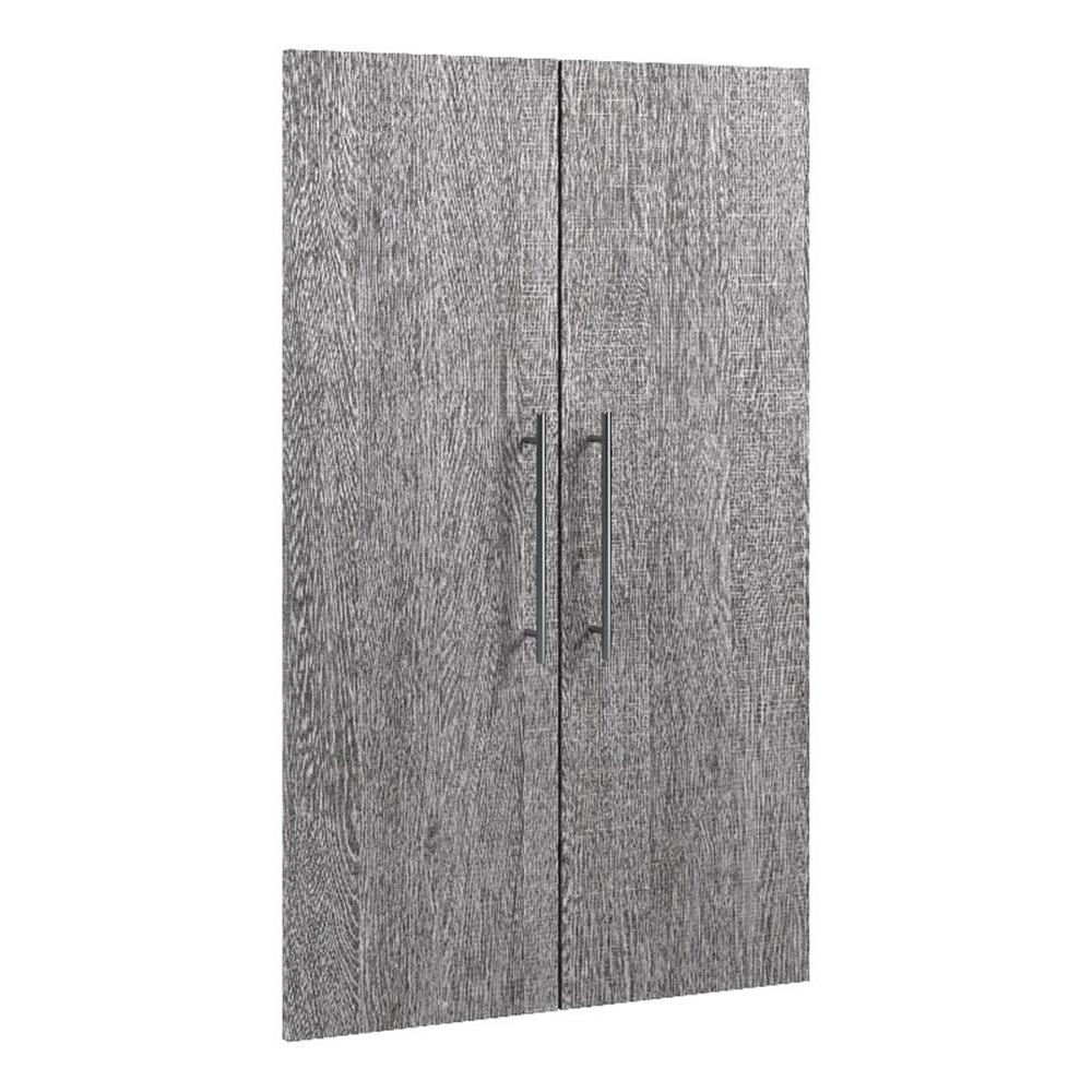 Bestar Canada Nebula Engineered Wood 2 Door Set for Closet Organizer in Gray