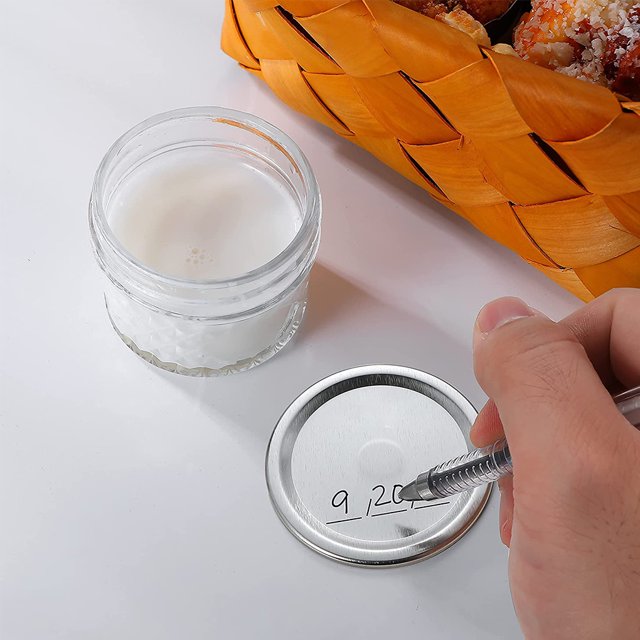 Canning Lids Metal Sealing Jar Lids Replacement Canning Replacement Split-Type Can Caps, Regular Mouth, 70mm, 54pcs