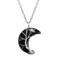 thumbnail image 1 of XZNGL Moon Safety Long Life Lock Necklace Fashionable silver Necklace, 1 of 9