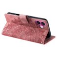 thumbnail image 4 of Étui à Rabat pour iPhone 16 Plus, Portefeuille en Cuir PU Premium avec Fleurs en Relief Totem, Porte-Cartes et Support Compatible avec iPhone 16 Plus - Rose, 4 of 13