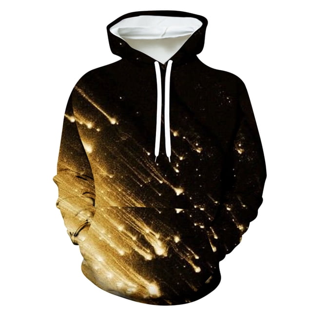 Penkiiy Chandails à Capuchon Graphiques Colorés Unisexes Impression 3D Chandail Cool Design Cool avec Poche pour Hommes et Femmes TP Jaune