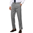 thumbnail image 4 of INSPIRE CHIC Men's Pants Houndstooth Checked Slim Fit Zipper Closure Dress Pants 30 White Black, 4 of 4
