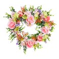 thumbnail image 2 of Abbracc 2024 Valentine Decoration Flower Rose Wreath Handmade for Table Centerpieces, 2 of 9
