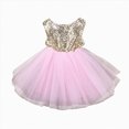 thumbnail image 1 of NIEWTR Robe Pailletée de Princesse pour Tout-Petit, Robe Tutu de Bébé Fille pour Concours, Mariage, Fête d'Anniversaire (Rose, 5-6 Ans), 1 of 7