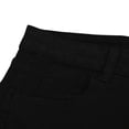 thumbnail image 4 of EOYWHK Mens 100% Denim Shorts Ripped Jean Shorts Stretch Elastic Waist Relaxed Fit Button Zipper Shorts with Pockets, 4 of 4