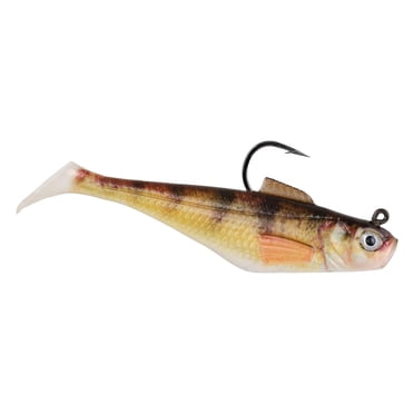 Powerbait Pre-rigged Swim Shad, 3Pk, 3" HD Yellow Perch