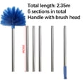 thumbnail image 1 of Plumeau avec Perche d'Extension, Poils de Rigidité Moyenne, Perche en Acier Inoxydable de 6 Pieds, Plumeau pour Ventilateur de Plafond, Tête en Matériau PET, Longueur Réglable 2,6-6 Pi, pour Nettoyage Extérieur Intérieur, Facile à Utiliser, 1 of 2